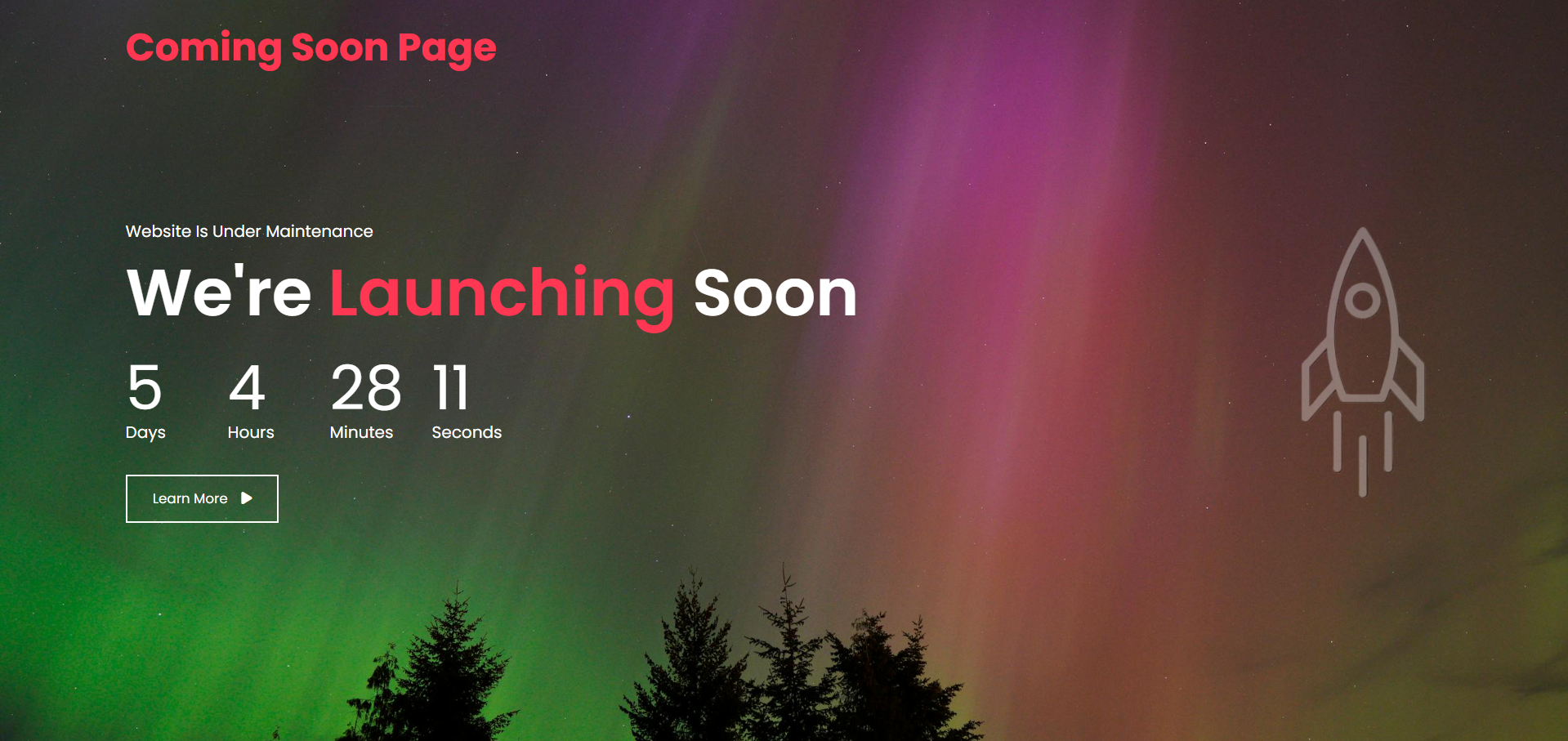 Coming Soon Page